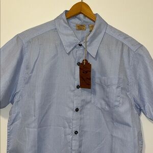 NWT TELLURIDE CLOTHING Men’s Medium Donny Short Sleeve Button Down Blue